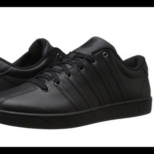 Black leather Men Kswiss sneakers size 14